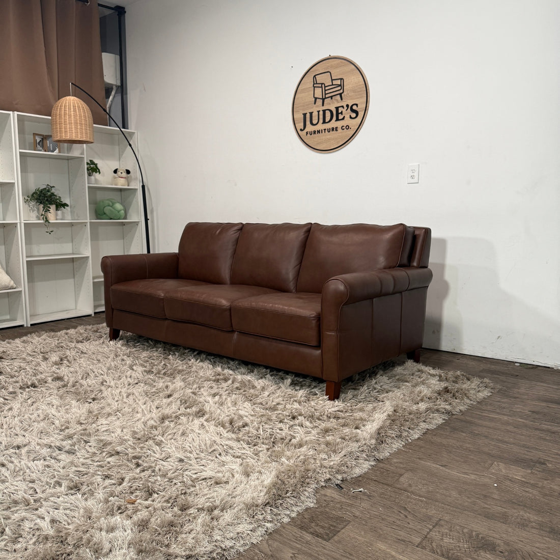 Real Leather Sofa Couch - Delivery Available!