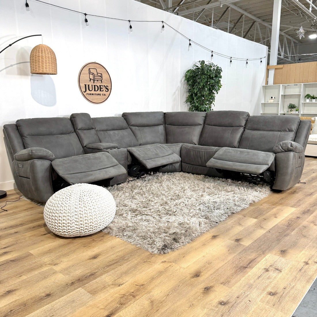 Zakary 6-piece Fabric Power Reclining Sectional With Power Headrests