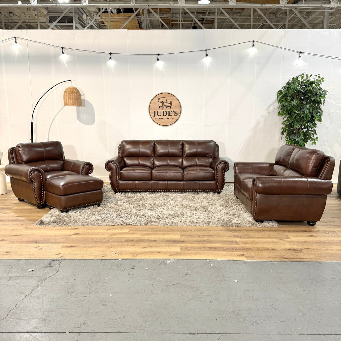 Austin Leather Collection Sofa, Loveseat, and Chair