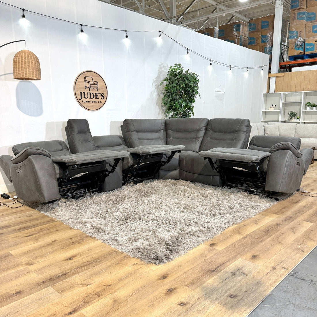 Kelsee Fabric Power Reclining Sectional with Power Headrests