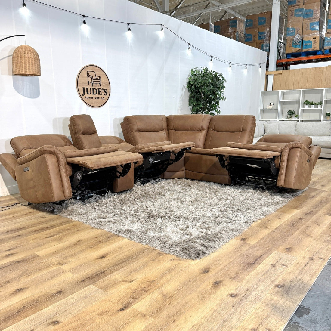 Simms Fabric Power Reclining Sectional with Power Headrests