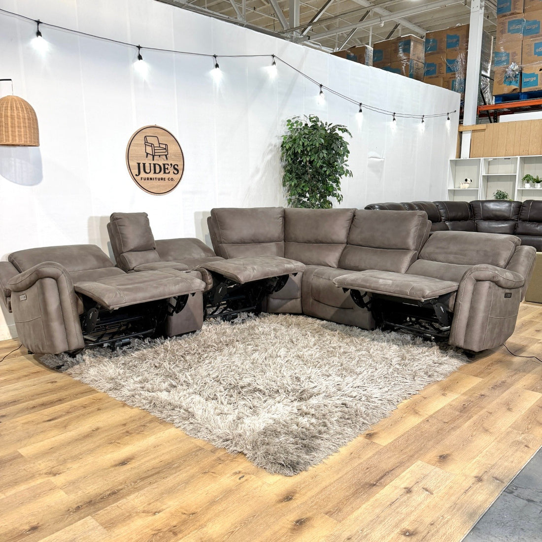 Carlin Fabric Power Reclining Sectional with Power Headrests