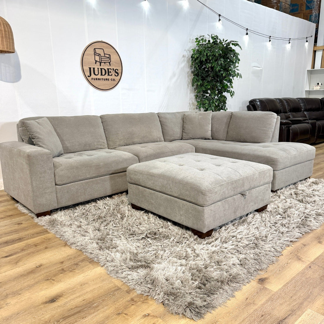 Miles Fabric Sectional with Ottoman