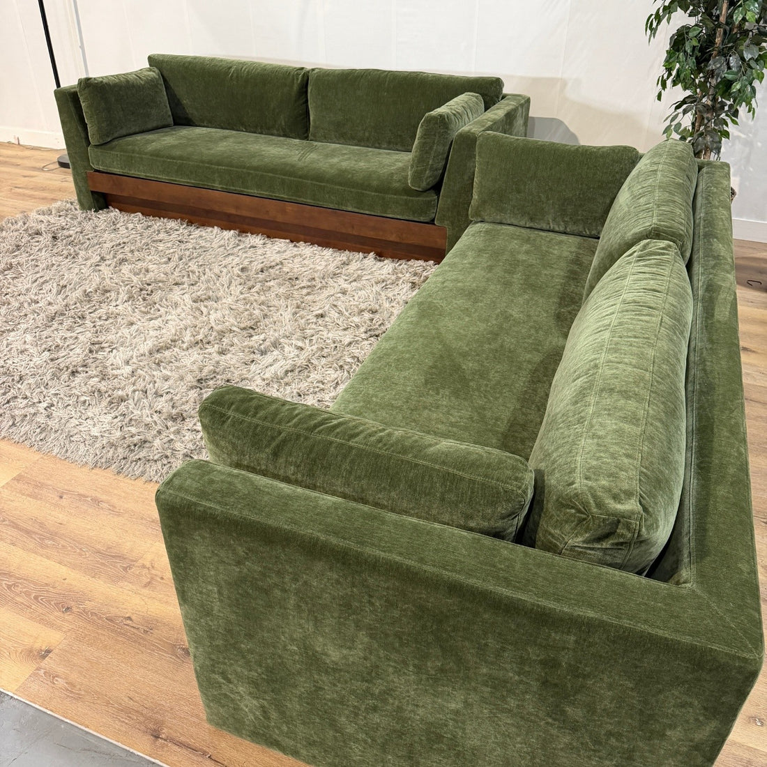 Poly & Bark Sageno Green Geneva 99" Sofa Set