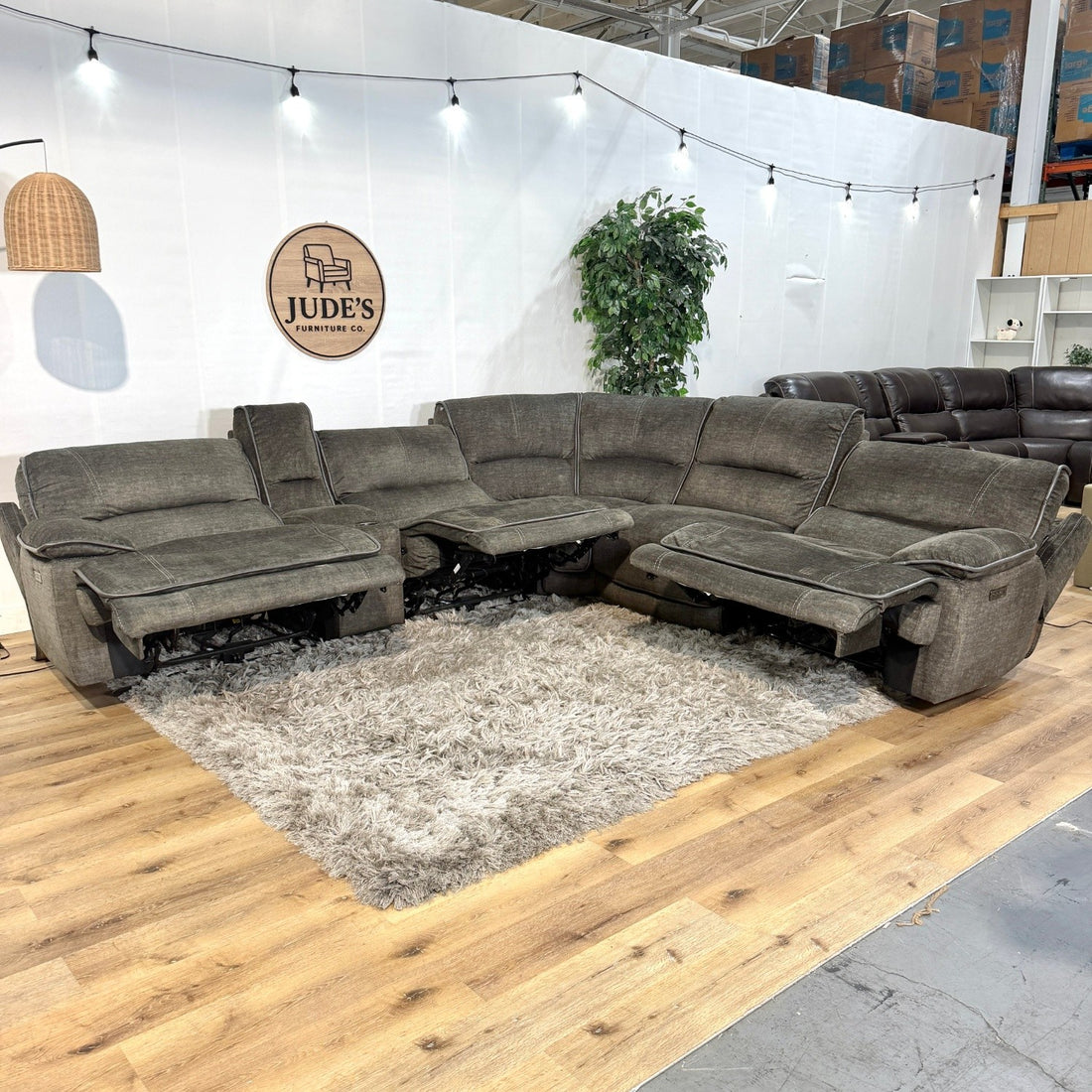 Redding 6-piece Fabric Power Reclining Sectional with Power Headrest