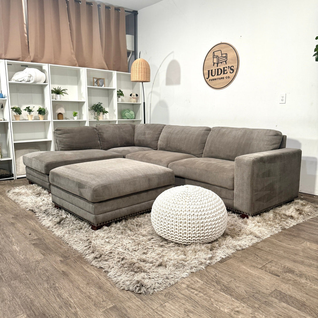 Penelope Fabric Sectional with Ottoman