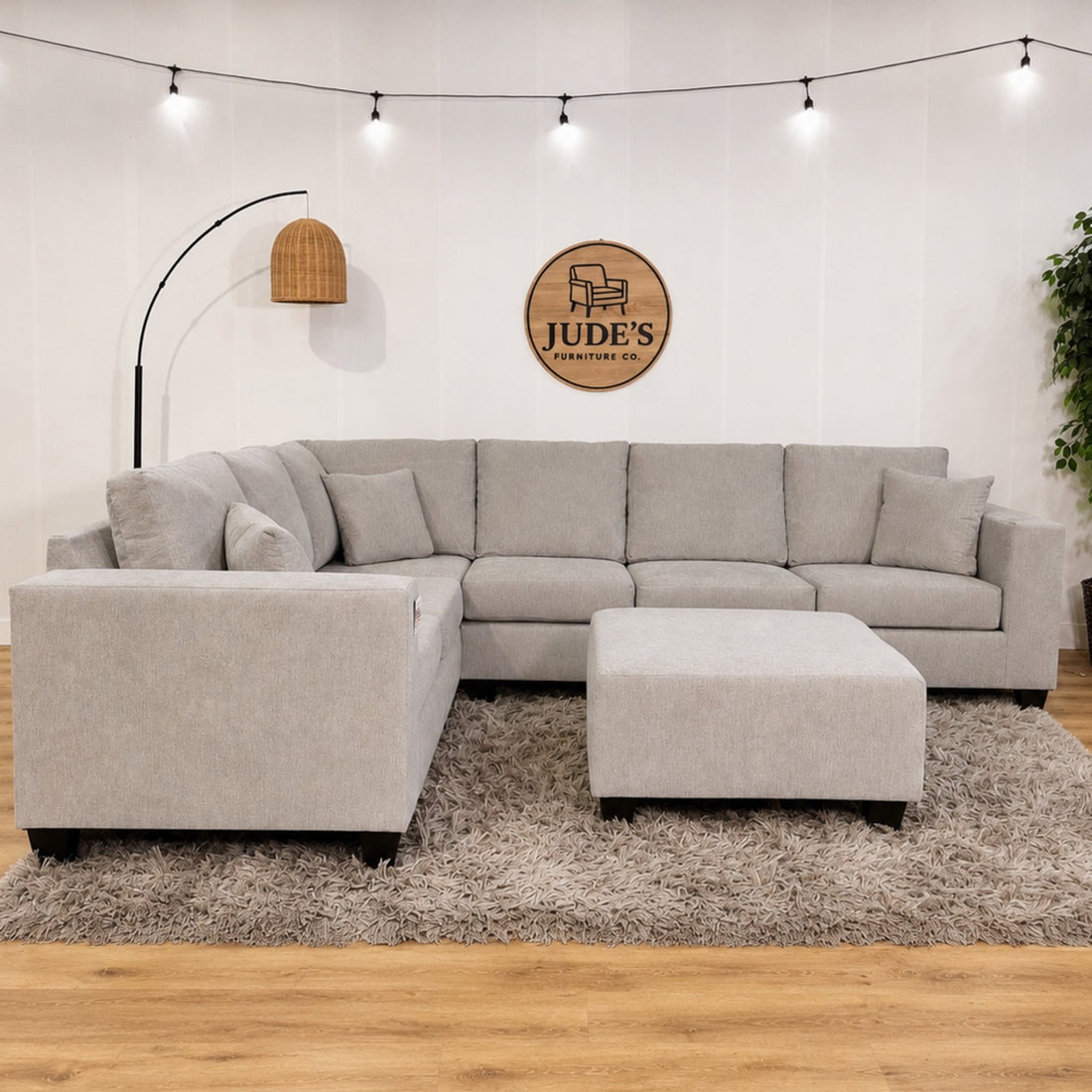 The Everly Sectional in Taupe